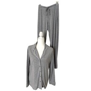 NORDSTROM Gray 2-Piece Pajama Set Size Medium